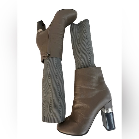 CHANEL   Interlocking CC Logo Sock Boots - Picture 11 of 11